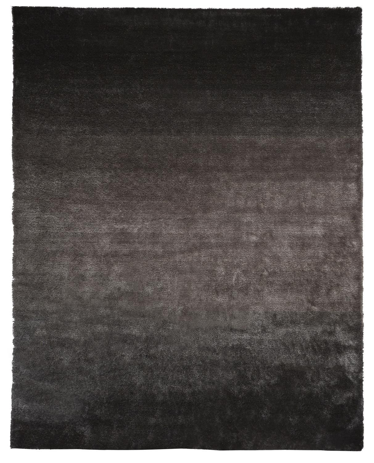 4' X 6' Gray And Black Shag Tufted Handmade Area Rug - Image 2